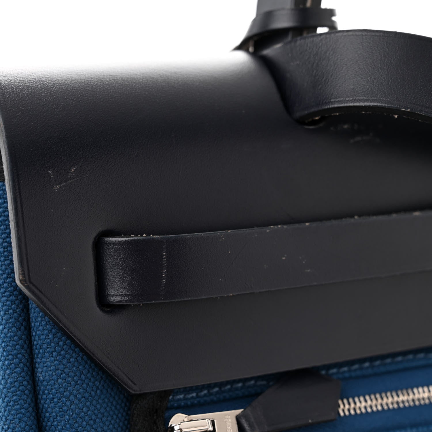 Hermes Toile Vache Hunter Herbag Zip Retourne 31 PM Black Blue De Malte 11 of 14
