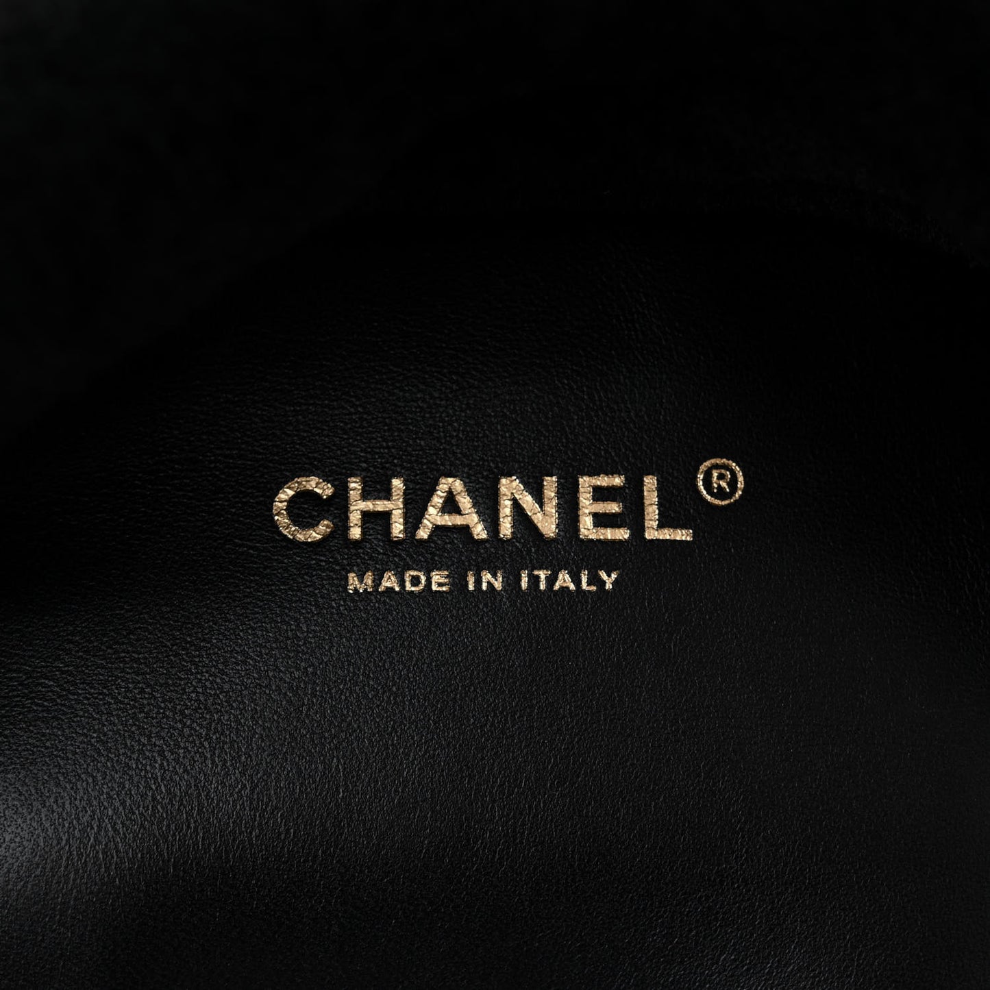 Lambskin Shearling Quilted CC Backpack Black