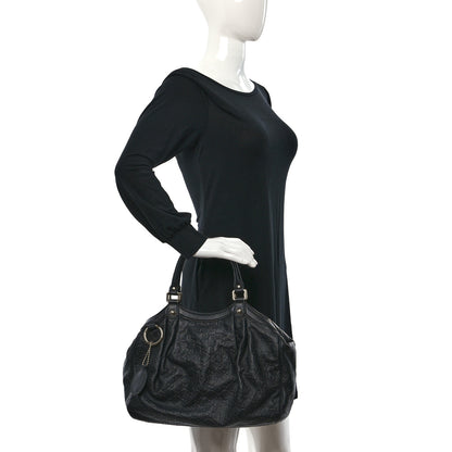 Gucci Guccissima Medium Sukey Tote Black 2 of 10