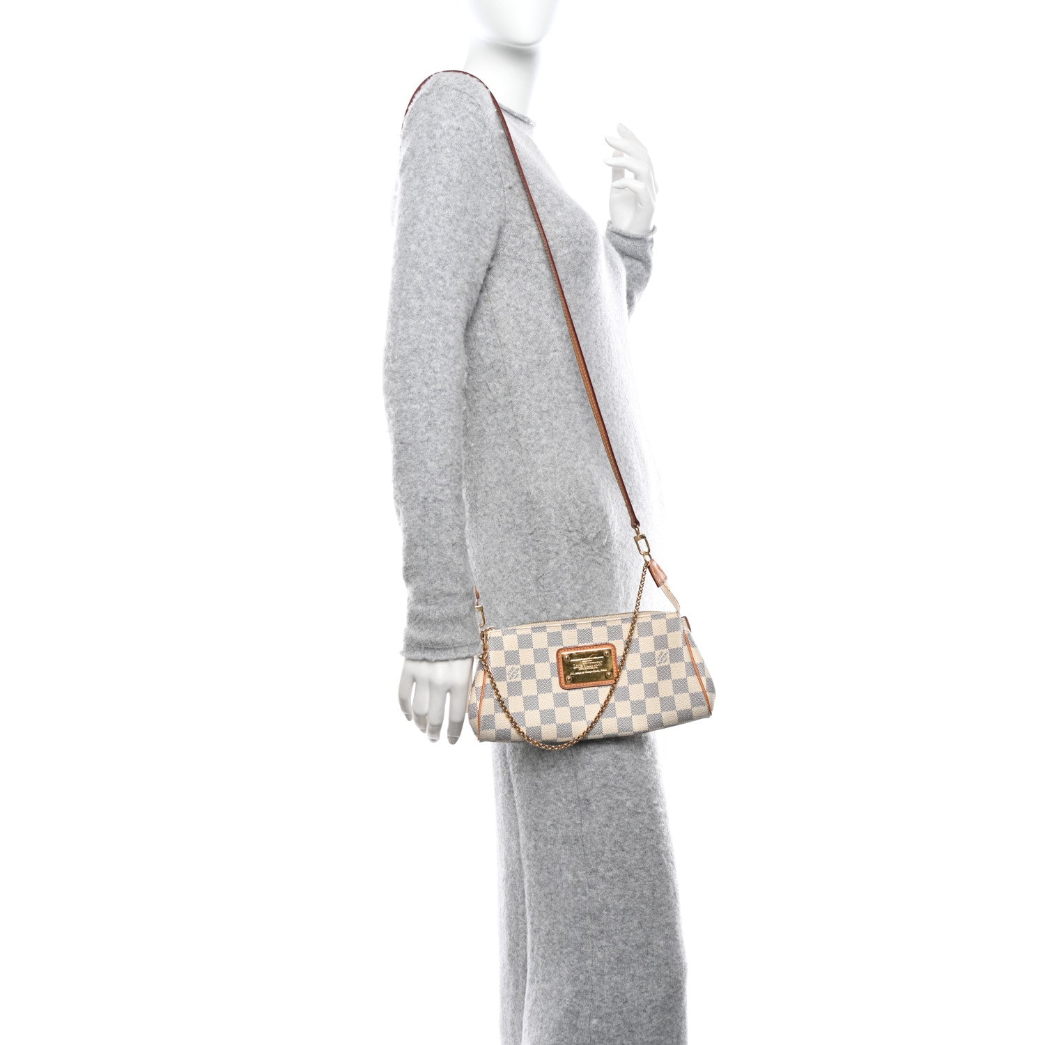 Louis Vuitton Damier Azur Eva Clutch 2 of 12