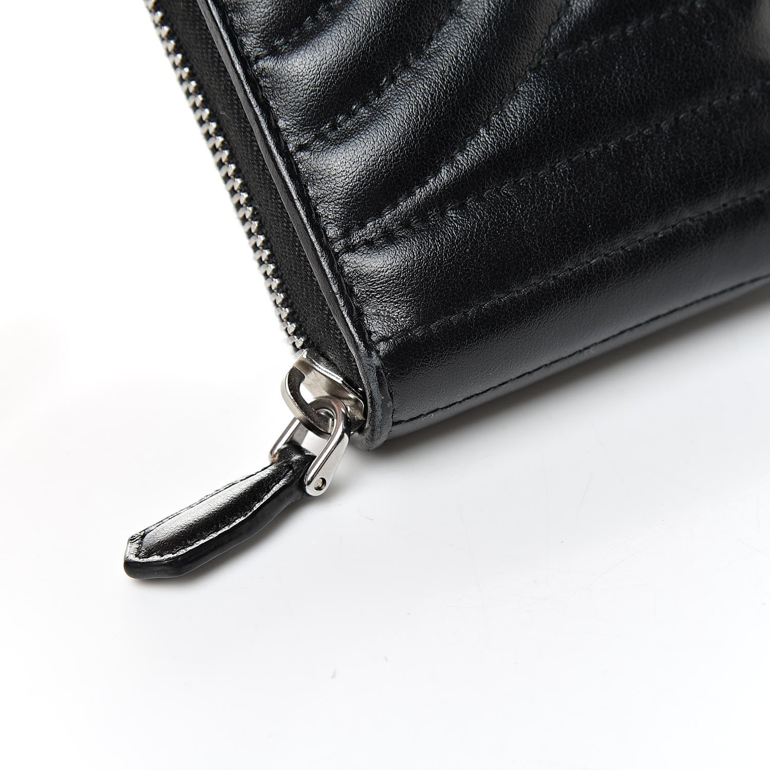 Prada Soft Calfskin Diagramme Zip Around Wallet Black 10 of 11