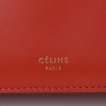 Celine Patina Box Calfskin Medium Clasp Bag Scarlet 6 of 10