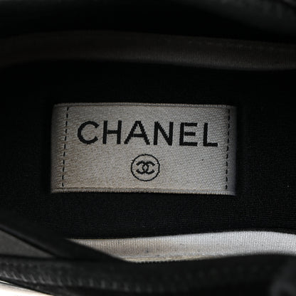 Chanel Velvet Calfskin Mixed Fibers CC Sneakers 40 Black 6 of 8