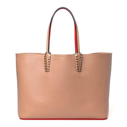 Christian Louboutin Calfskin Empire Spikes East West Cabata Tote Nude 3 of 10