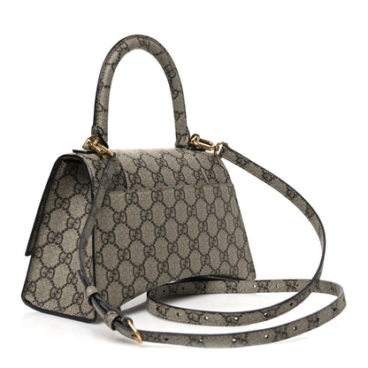 Balenciaga X GUCCI GG Supreme Monogram Small Hourglass Top Handle Bag Beige Ebony 3 of 10