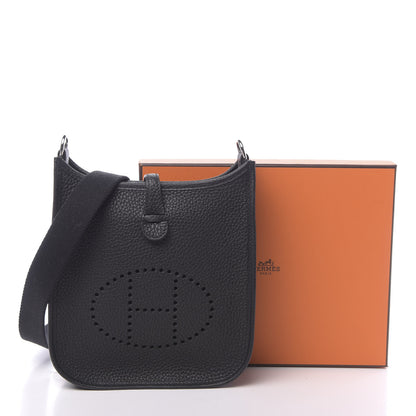 Hermes Taurillon Clemence Evelyne TPM Black 11 of 11