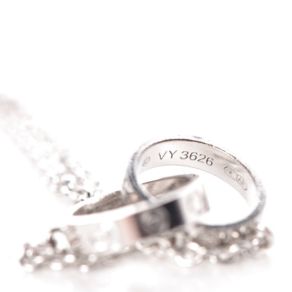Cartier 18K White Gold Interlocking LOVE Necklace 7 of 8