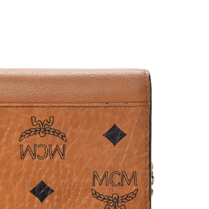 MCM Visetos Large Patricia Love Patch Wallet On Chain Cognac 9 of 11