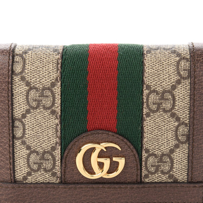 Gucci GG Supreme Monogram Web Ophidia Card Case Beige New Acero 10 of 11