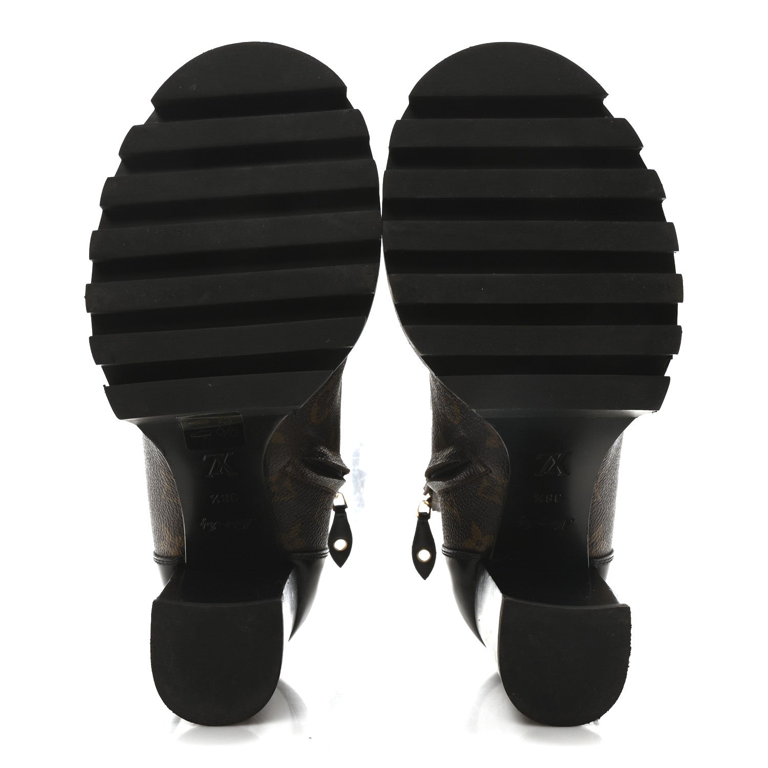 Louis Vuitton Patent Calfskin Monogram Star Trail Ankle Boots 38.5 Black 6 of 9