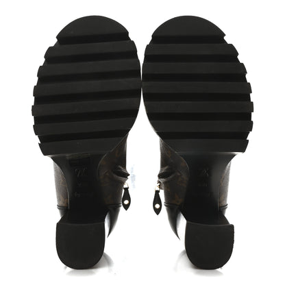 Louis Vuitton Patent Calfskin Monogram Star Trail Ankle Boots 38.5 Black 6 of 9