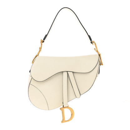 Christian Dior Grained Calfskin Saddle Bag White 1 of 10