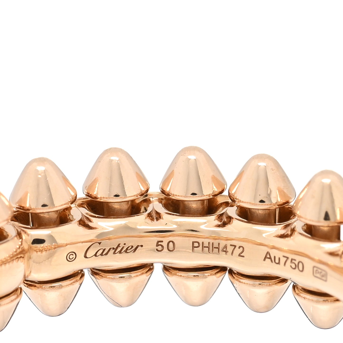 18K Pink Gold SM Clash De Cartier Ring 50 5.5