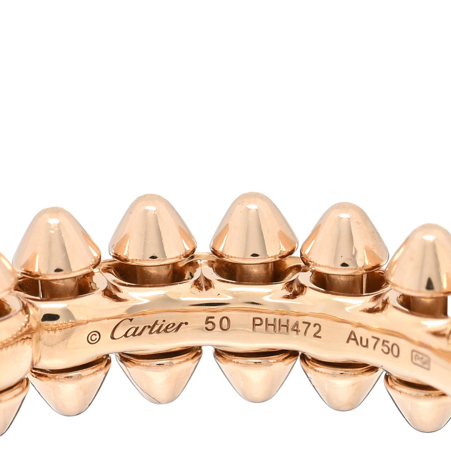 Cartier 18K Pink Gold SM Clash De Cartier Ring 50 5.5 4 of 5