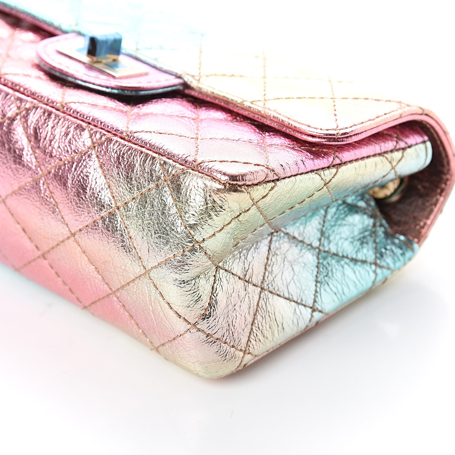 Chanel Metallic Goatskin Quilted Mini 2.55 Reissue Flap Multicolor 8 of 8