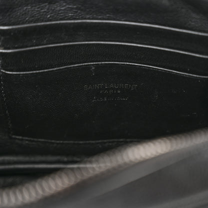 Saint Laurent Grain De Poudre Matelasse Monochrome Monogram Mini Lou Camera Bag Black 6 of 10