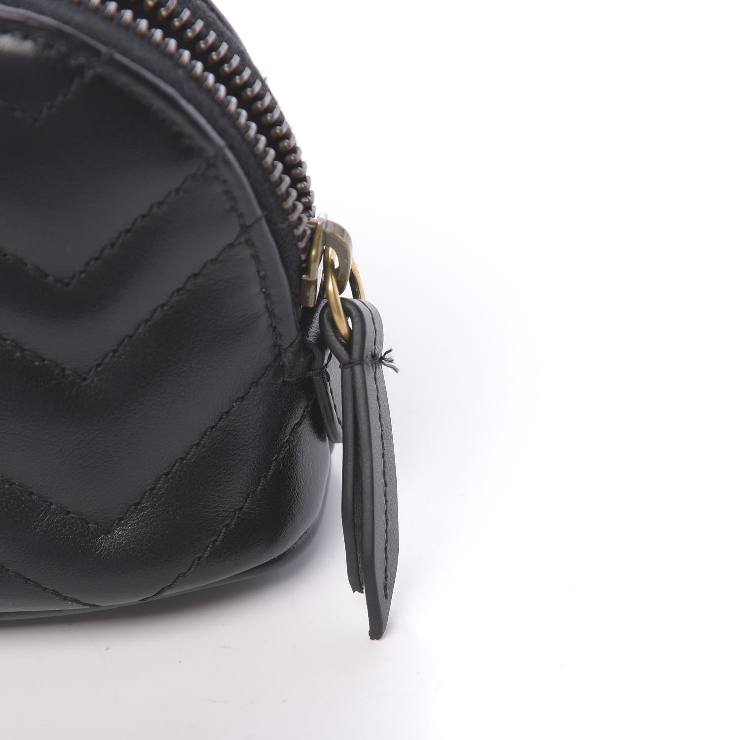 Gucci Calfskin Matelasse GG Marmont Pouch Cosmetic Case Black 8 of 9