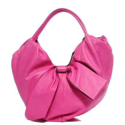 Valentino Garavani Nappa Leather 360 Bow Hobo Pink 1 of 7