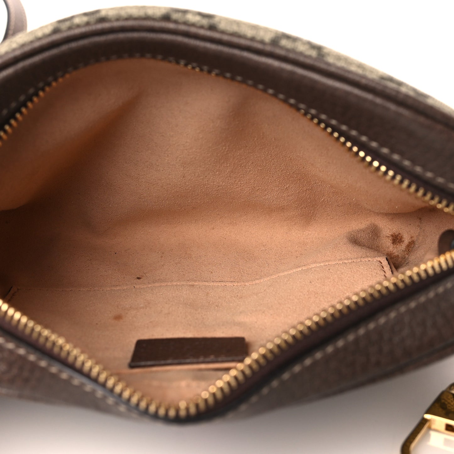 GG Supreme Monogram Web Mini Ophidia Shoulder Bag Brown