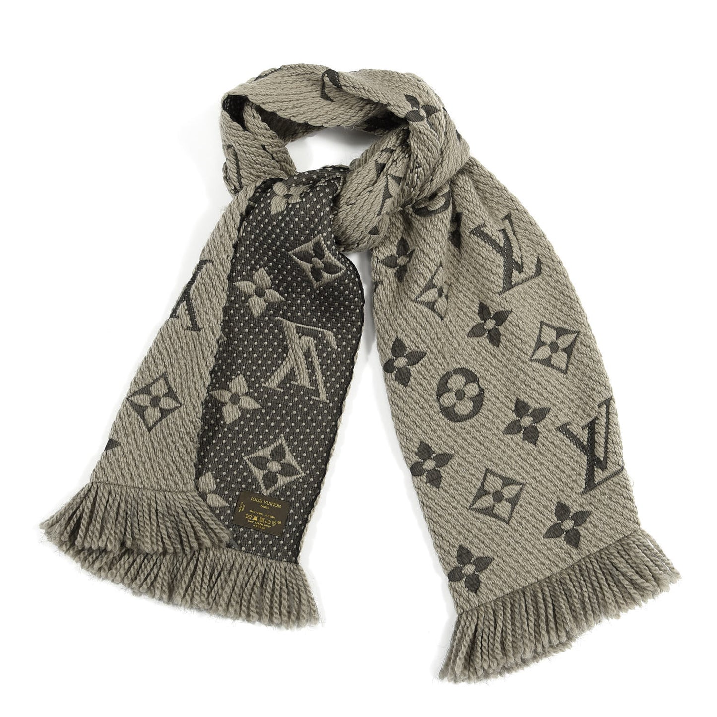 Wool Silk Logomania Scarf Verone