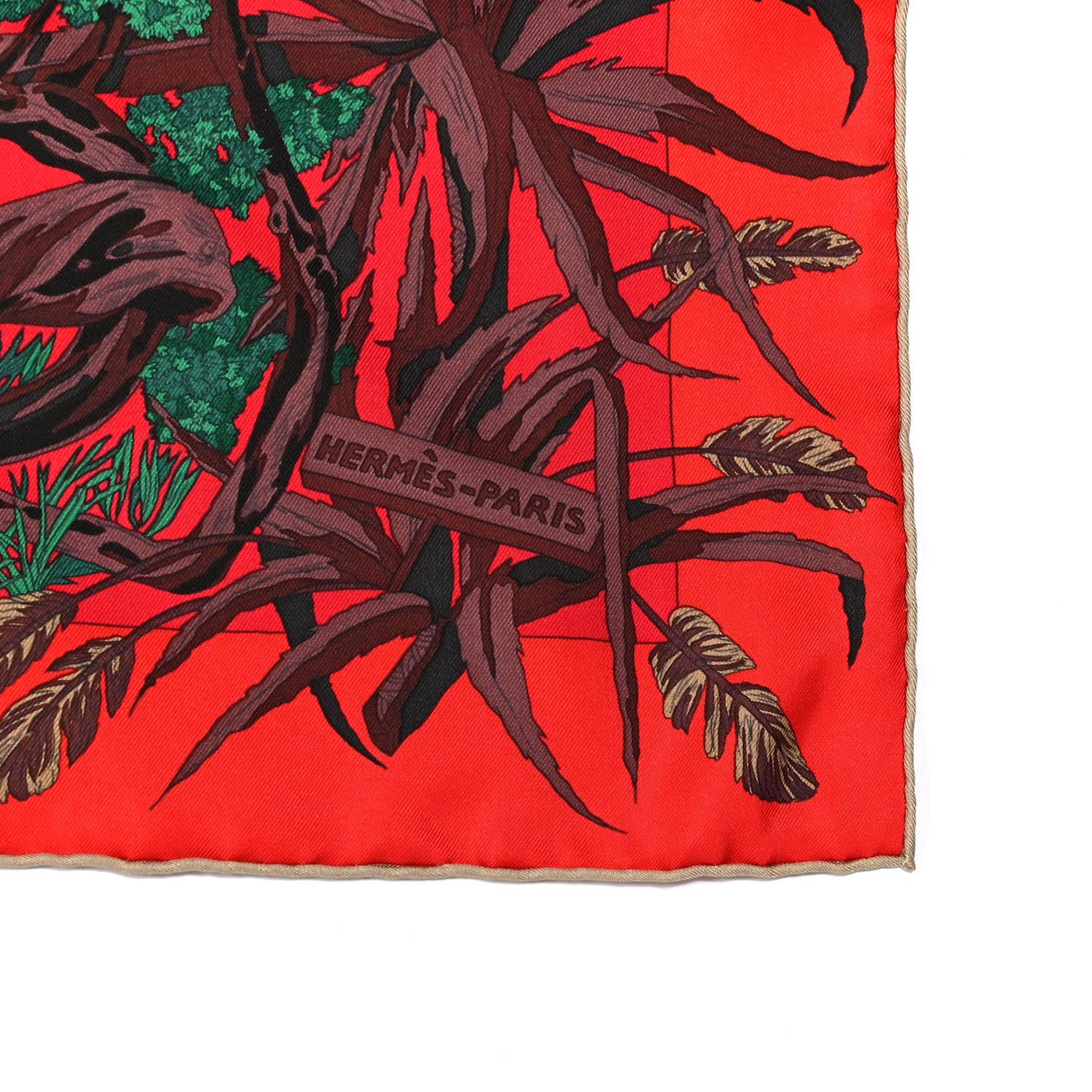 Silk Jardin A Sintra Scarf 90 Rouge Bleu Vert