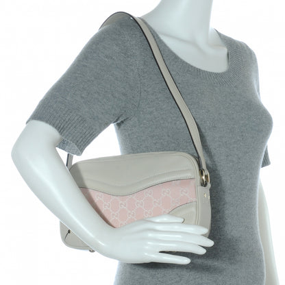 Gucci Monogram Crest Shoulder Bag Pink 2 of 7
