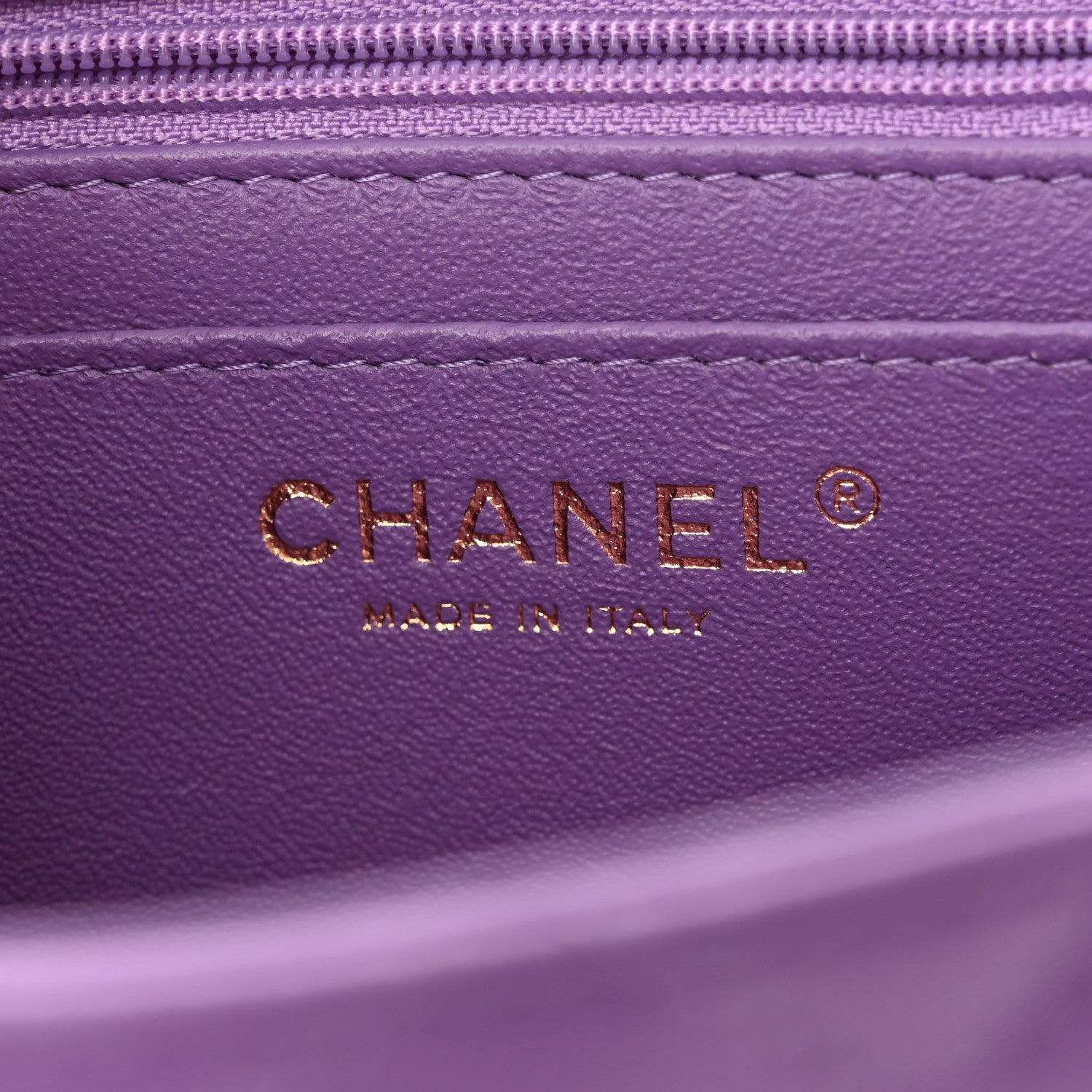 Chanel Lambskin Quilted Mini Square Flap Purple 6 of 11