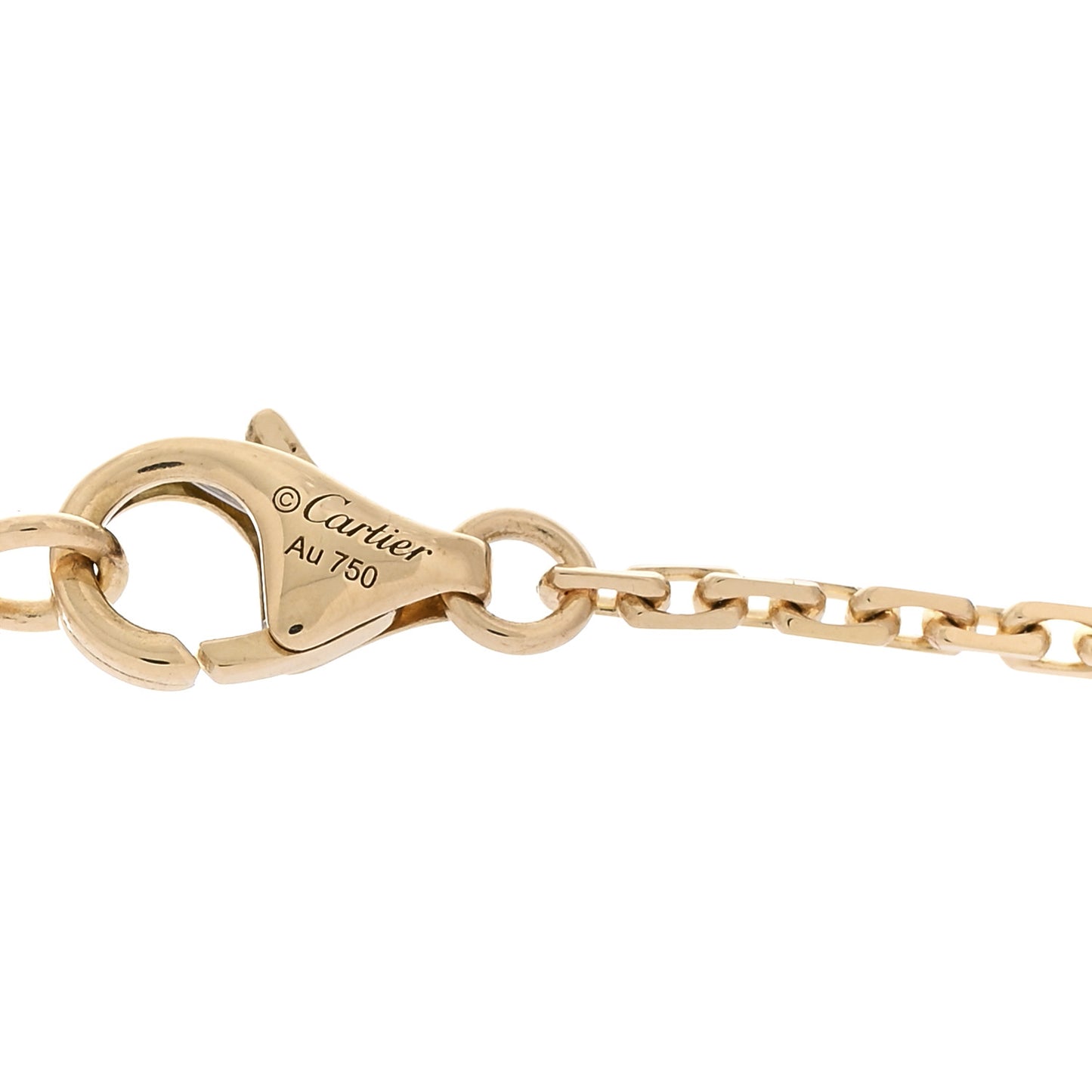 18K Yellow Gold Diamond Interlocking LOVE Necklace