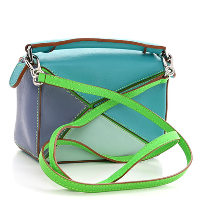 Loewe Calfskin Mini Puzzle Bag Lagoon Blue Blueberry 3 of 10