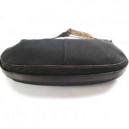 Saint Laurent Canvas Mombasa Horn Shoulder Bag 4 of 9