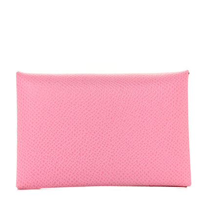 Hermes Epsom Calvi Card Case 5P Pink 1 of 8