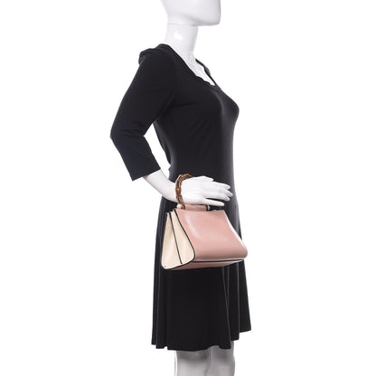 Gucci Nappa Bamboo Web Mini Nymphaea Top Handle Bag Perfect Pink Mystic White 2 of 11