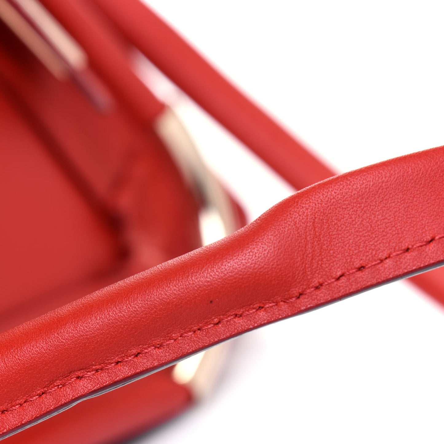 Calfskin Medium Paraty Metal Bar Trim Red