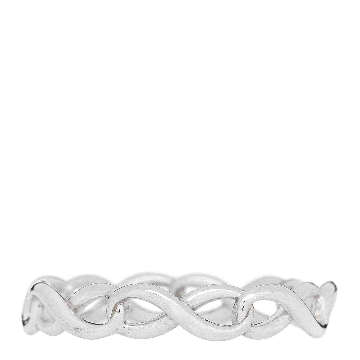 Tiffany Sterling Silver Narrow Infinity Band Ring 55 7.25 3 of 4