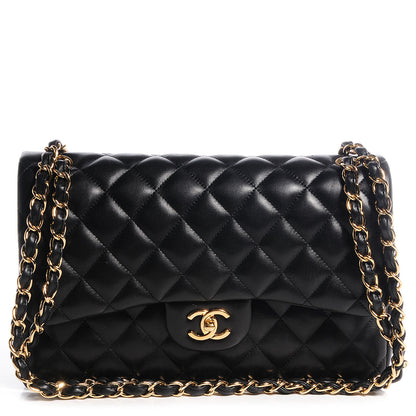 Chanel Lambskin Jumbo Double Flap Black 1 of 8