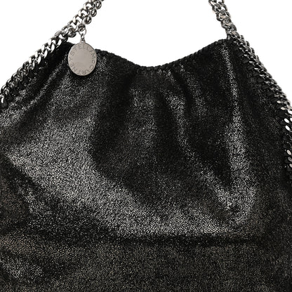 Stella McCartney Metallic Shaggy Deer Falabella Fold Over Tote Black 7 of 9