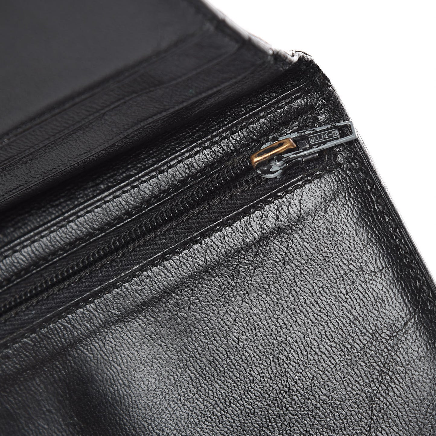 Shiny Porosus Crocodile Bearn Wallet Black