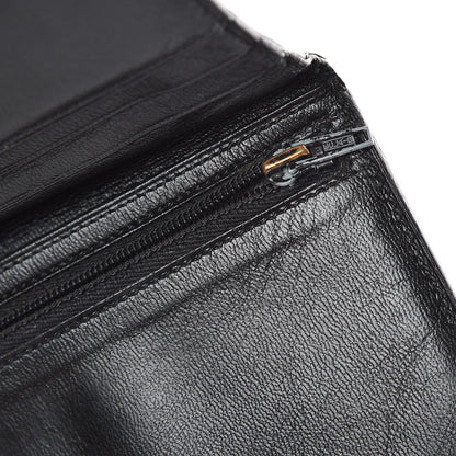 Hermes Shiny Porosus Crocodile Bearn Wallet Black 7 of 9