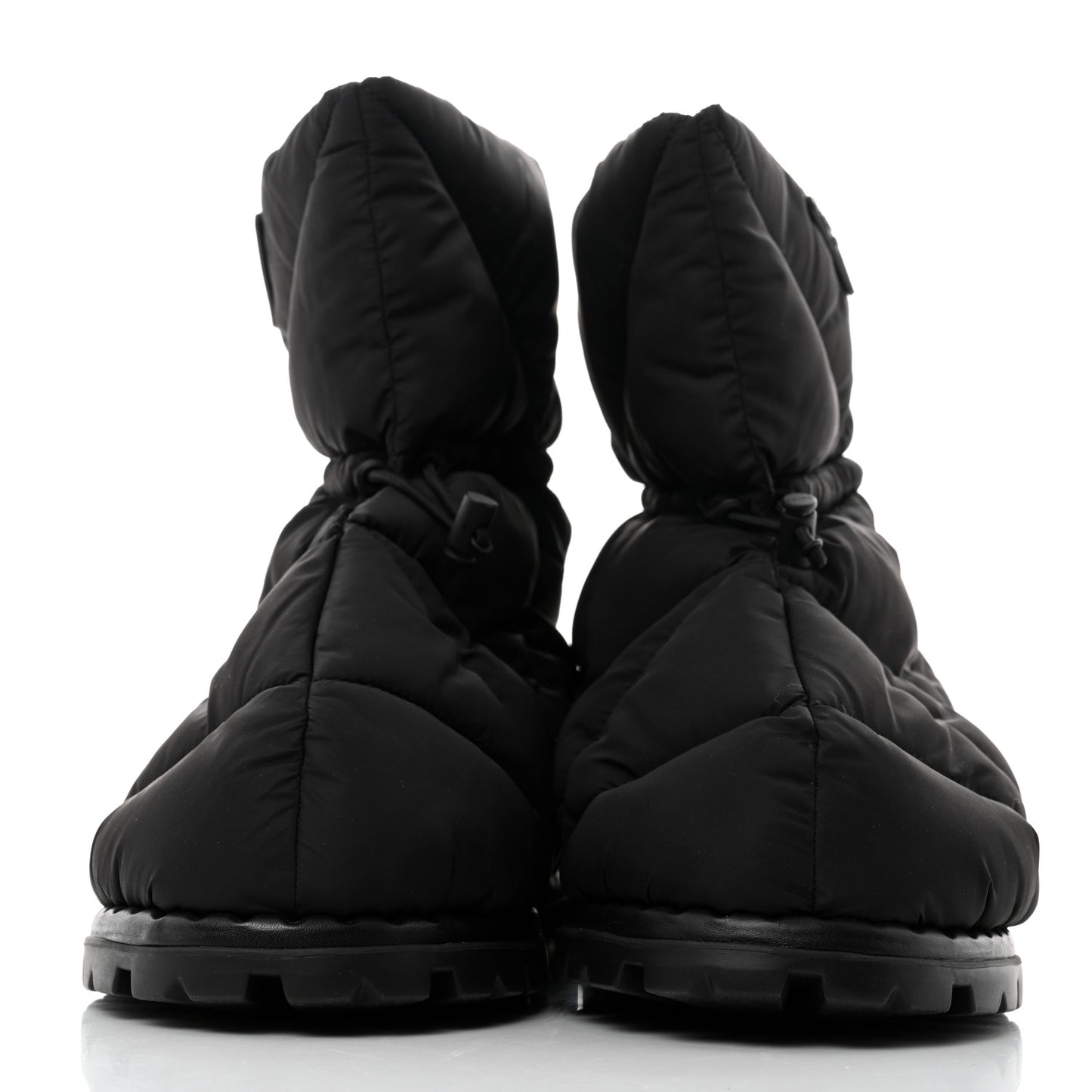 Re-Nylon Piuma Triangle Logo Padded Drawcord Mens Snow Boots 10 Black