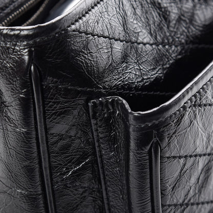 Saint Laurent Crinkled Calfskin Matelasse Monogram Medium Niki Chain Satchel Black 9 of 12