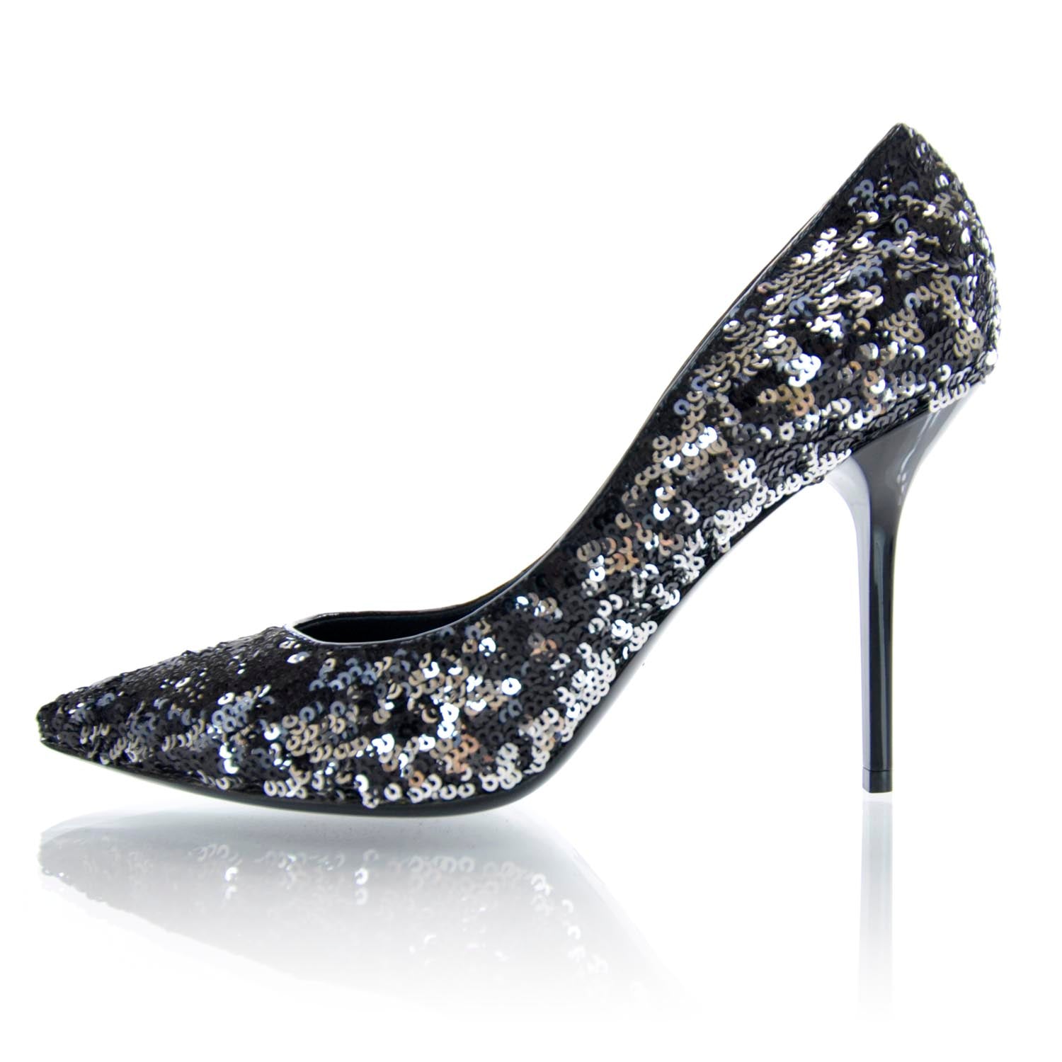 Louis Vuitton Liza Sequin Embroidered Heels 39 Black 1 of 6