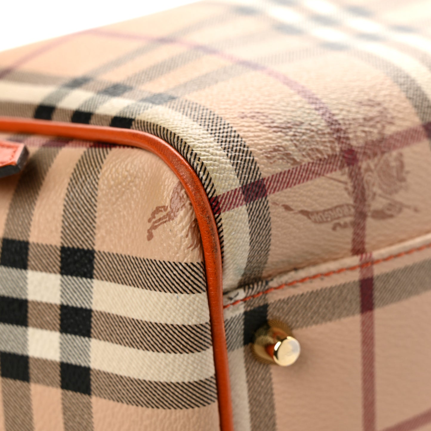 Haymarket Check Small Canterbury Tote Orange