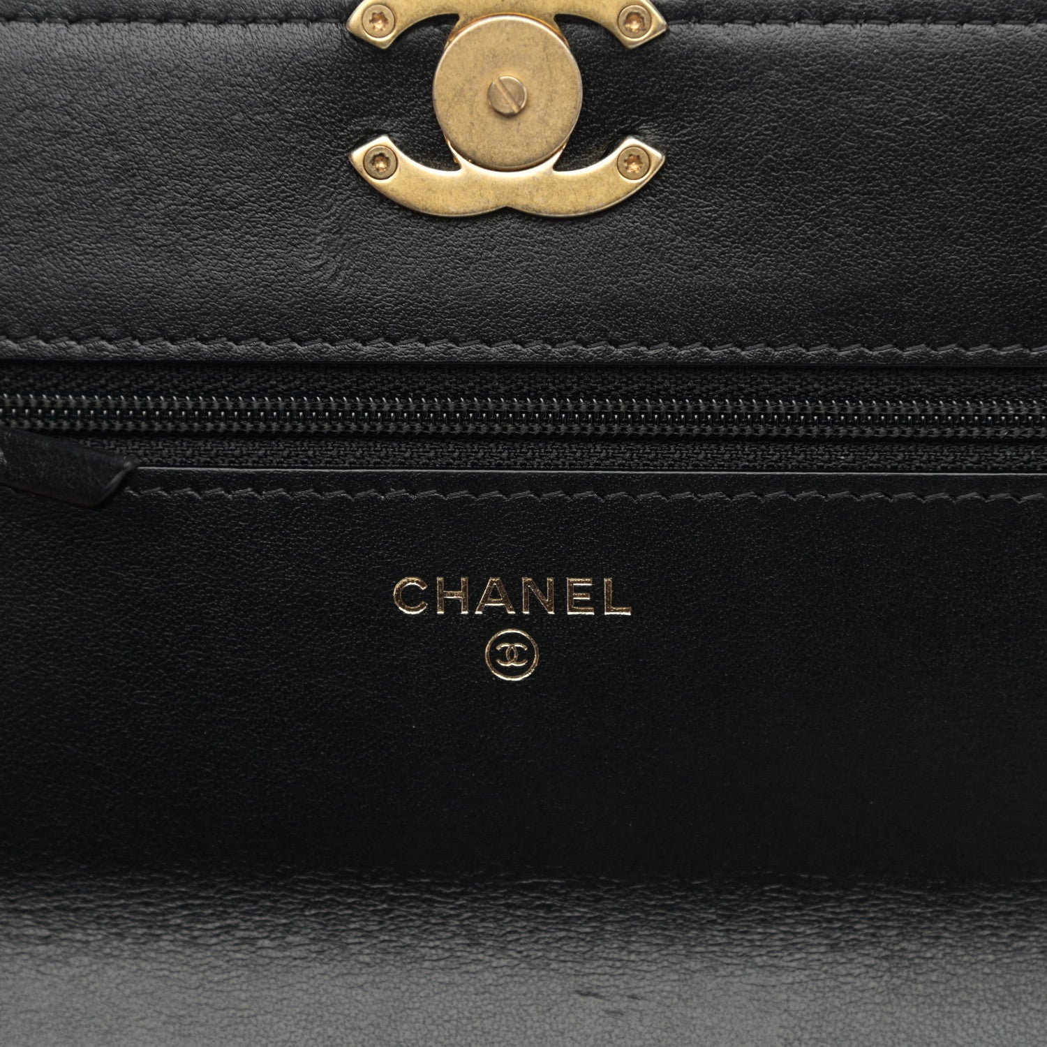 Chanel Calfskin Quilted Perfect Fit Wallet On Chain WOC Black 6 of 12