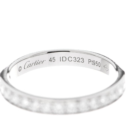 Cartier Platinum Diamond 1895 Wedding Band Ring 45 3.25 4 of 5