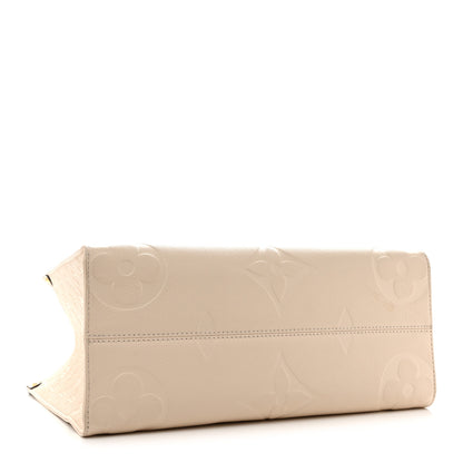 Louis Vuitton Empreinte Monogram Giant Onthego MM Creme 4 of 11
