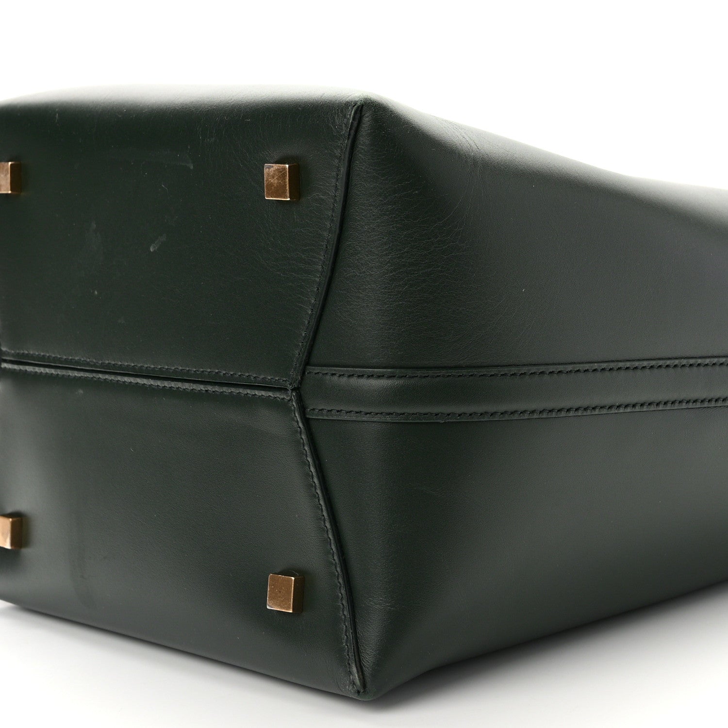 Saint Laurent Shiny Calfskin Le 37 Bucket Bag Vert Fonce 11 of 13