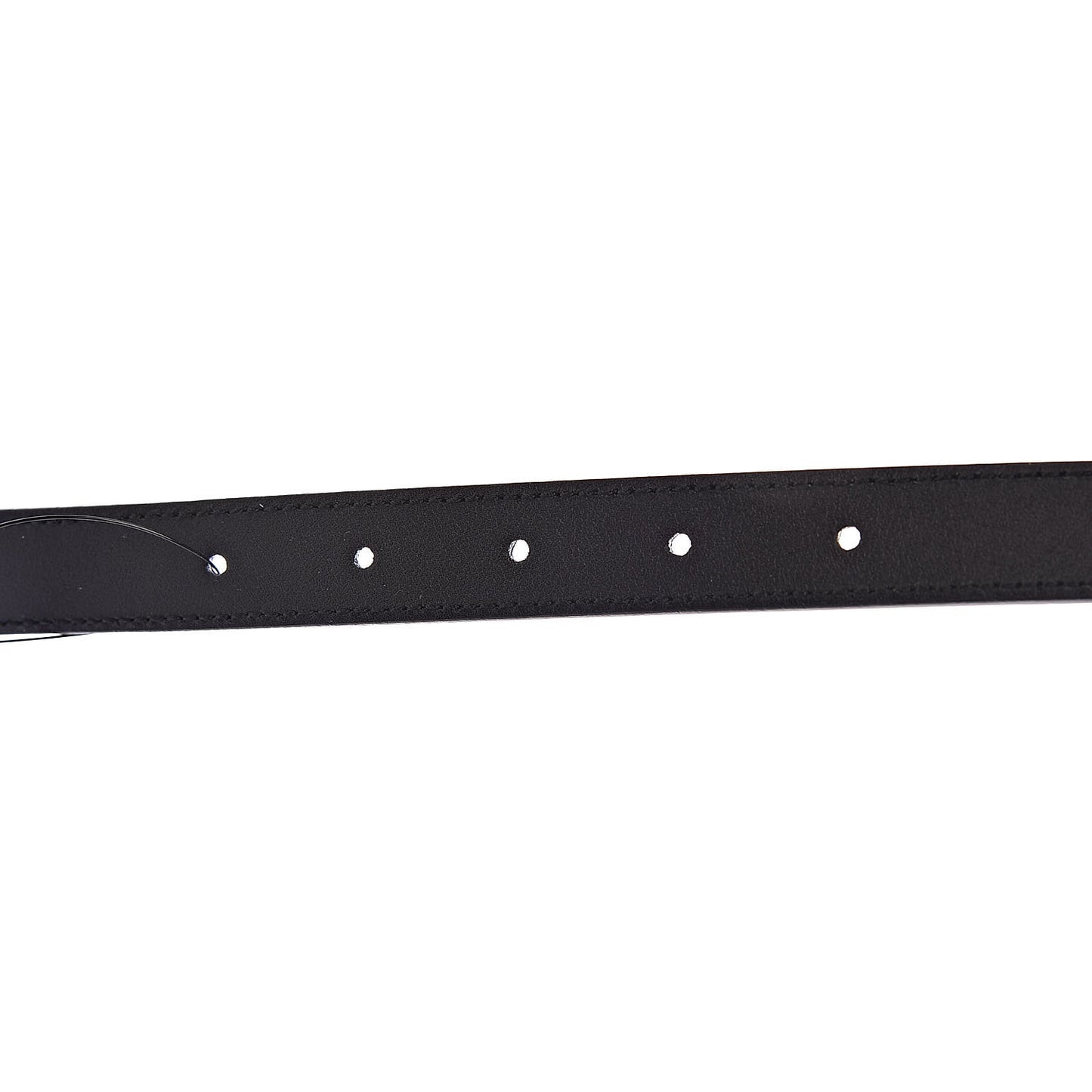 Calfskin Pearl Double G 20mm Belt 65 26 Black Cream