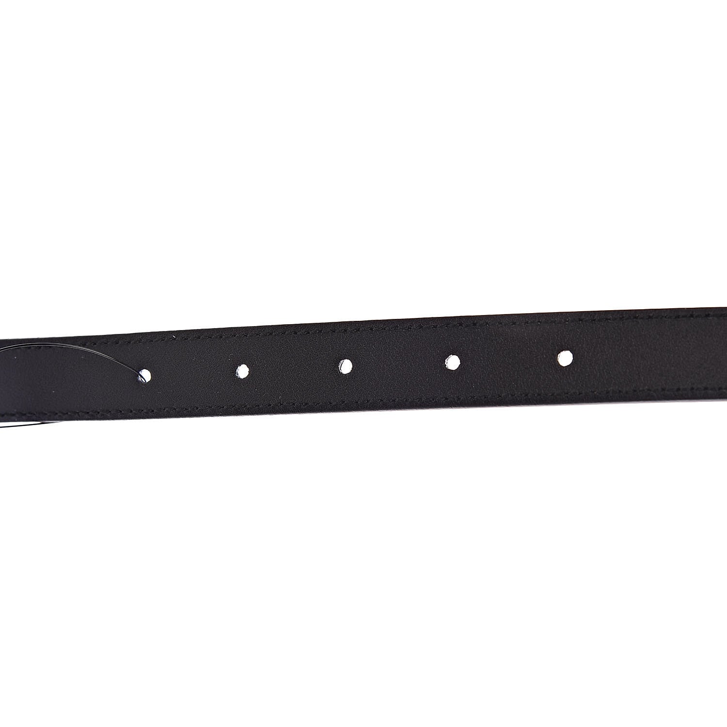Gucci Calfskin Pearl Double G 20mm Belt 65 26 Black Cream 5 of 6