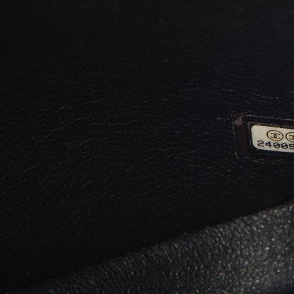 Chanel Crumpled Calfskin Quilted Jumbo Double Flap So Black 8 of 9