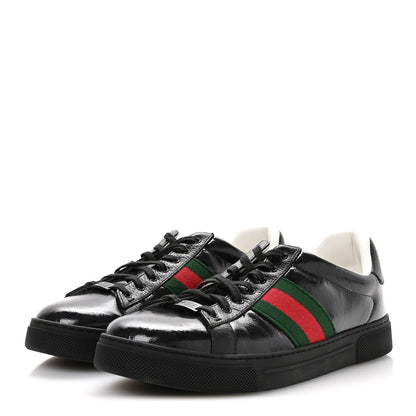 Gucci Crystal GG Monogram Web Mens New Ace Sneakers 12 Black 4 of 8